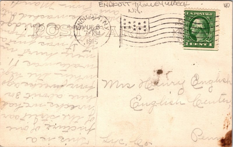 RPPC Trolley Wreck Car 315 Derailed Electric Railway Accident 1915 Endicott, NY