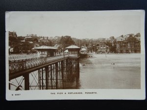 Wales Glamorgan PENARTH from the Pier c1912 RP Postcard by Kingsway