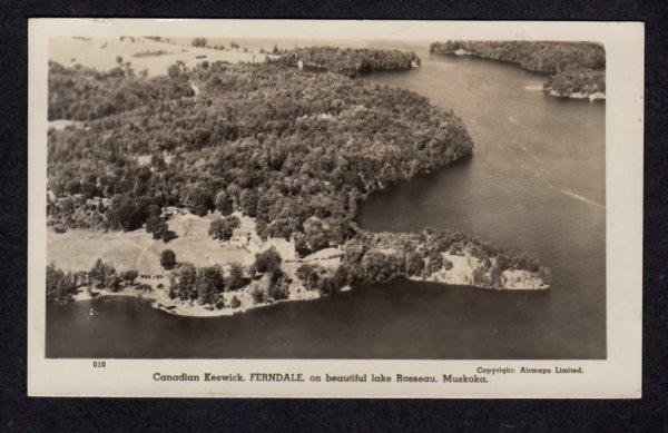ON Ontario Keswick Ferndale Lake Rosseau Muskoka Carte Postale Postcard RP RPPC