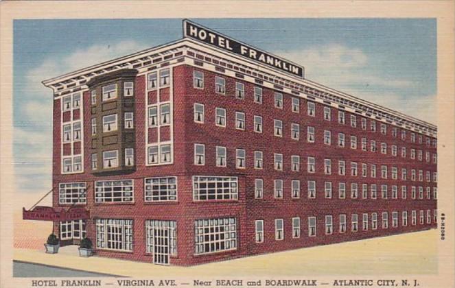 New Jersey Atlantic City Hotel Franklin Curteich