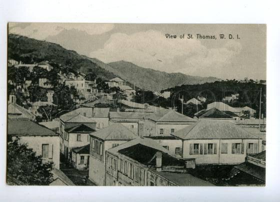 144606 Danish West Indien Virgin Islands St.Thomas view OLD PC