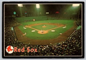Boston Red Sox   Fenway Park   Night Baseball  Postcard
