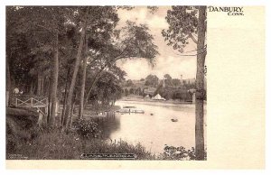 Postcard WATER SCENE Danbury Connecticut CT AS7539