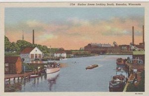 Wisconsin Kenosha Harbor Scene Looking South