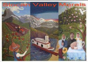 Slocan Valley Murals BC British Columbia Mural Project Vintage Postcard D37