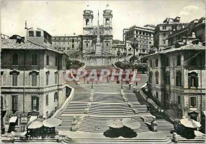 Postcard Modern Rome Trinita dei Monti