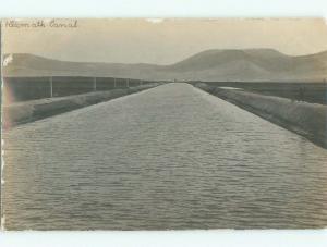 Pre-1920 rppc CANAL Klamath Canal At Lake Falls Oregon OR i7183