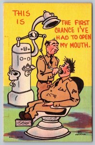 Vintage Saucy Cartoon Humor Postcard - US Army - WW2 - 82nd 101st Airborne