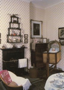 Childrens Antique Bedroom Nursery Cot at Arlington Court Postcard
