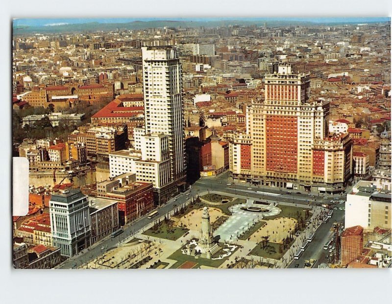 Postcard Spain Square, Madrid, Spain