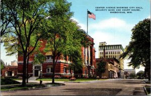 Wisconsin Sheboygan Center Avenue Shpwing City Hall Security Bank & Court House