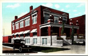 Postcard Elks Home in Concordia, Kansas~133240