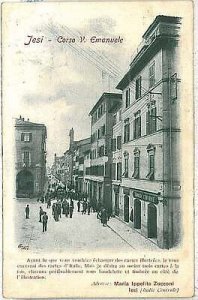 31611 Vintage postcard ANCONA province: IESI - Corso V Emanuele 1903-