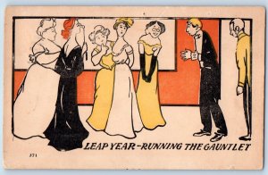 Tillamook Oregon OR Postcard Leap Year Running The Gauntlet Pretty Woman 1906