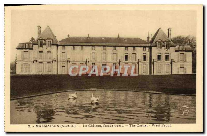 Old Postcard Malmaison Chateau West Facade