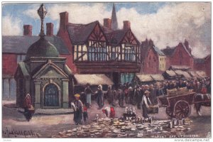 UTTOXETER, Staffordshire, England, 1900-1910's; Market Day