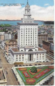 City Hall and Memorial Plaza Oakland California Mailed 1951