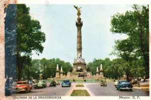 Vintage Postcard Columna De La Independencia Monument Independence Mexico D.F.