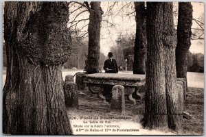 Foret de Fontainebleau La Table du Roi Situee sur la Route Nationale Postcard