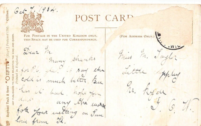 L233 England Suspension Bridge Clifton vintage postcard