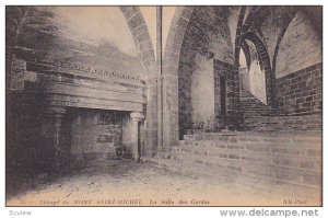 MONT ST. MICHEL, Manche, France, 1900-1910's; La Salle Des Gardes
