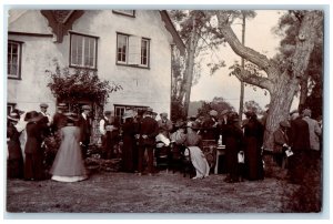 c1910's House Auction People Scene England United Kingdom Antique Postcard