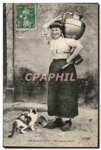 visit the farm Old Postcard Servant of Bessin TOP Chat