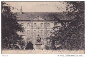 Sous-Prefecture Et Statue De Le Brun, Coutances (Manche), France, 1900-1910s