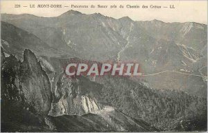 Old Postcard Panorama Le Mont Dore Sancy took the Chemin des Cretes