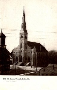 Joliet, Illinois - A view of St. Mary's Church  - c1912