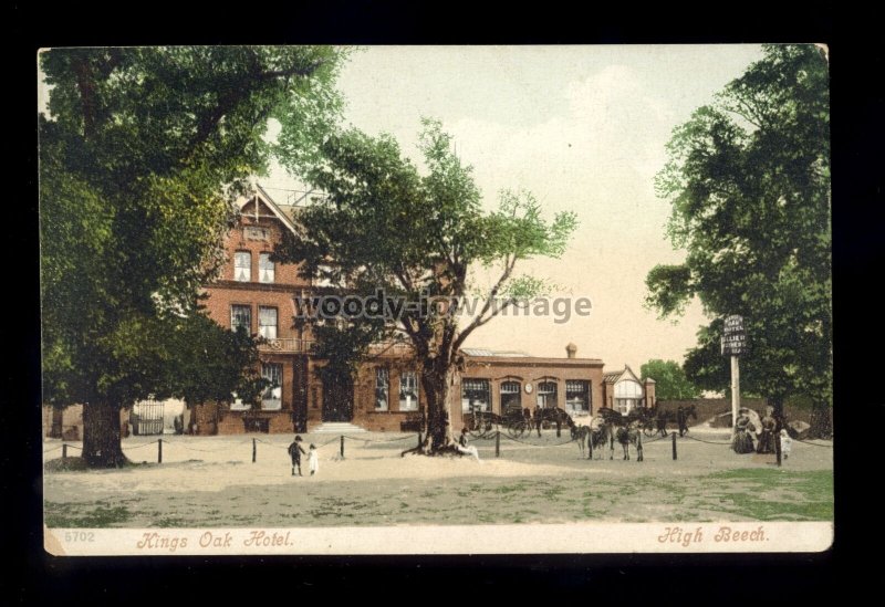 TQ3108 - Essex - An early view of the Kings Oak Hotel, at High Beech - postcard