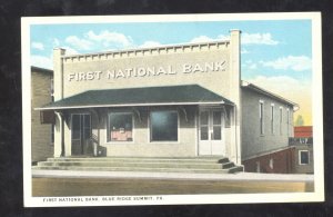 BLUE RIDGE SUMMIT PENNSYLVANIA PA. FIRST NATIONAL BANK VINTAGE POSTCARD