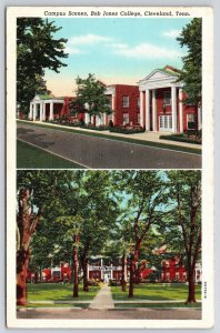 1941 Campus Scenes Jones College Cleveland Tennessee TN Building Posted Postcard