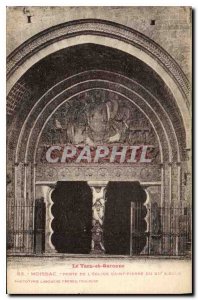 Old Postcard The Tarn et Garonne Moissac door of the church Saint Pierre of t...