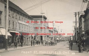 OR, Marshfield, Oregon, RPPC, Front Street, Central Hotel, Photo No 20