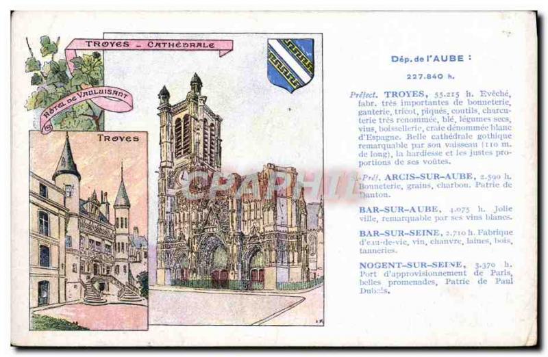 Old Postcard Troyes Aube