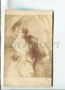 482246 Emile FRIANT Lionne NUDE Woman w/ LION Vintage postcard SALON Paris