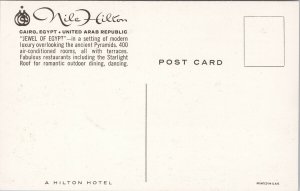 Nile Hilton Hotel Cairo Egypt United Arab Republic Unused Vintage Postcard F91 