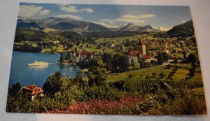 Seebucht Spiez mit Schloss Switzerland Postcard Nr. 108 H. Heibiger