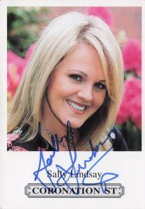 Sally Lindsay RARE ALT Coronation Street Hand Signed Cast Card Photo
