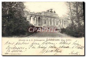 Old Postcard Gazebo Schlossgarten Schonbrunn Wien