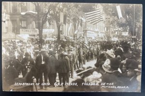 Mint USA Real Picture Postcard Civil War GAR Parade Toledo Ohio 1908