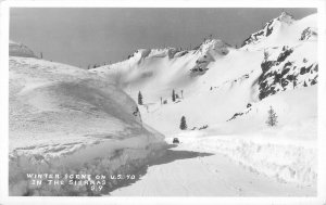 Postcard RPPC California Sierras Winter Scene US 40 S.9 23-7856