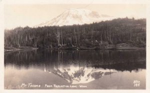 RPPC: Mt. Tacoma from Reflection Lake, Mint, Ellis #185 (PC1472)