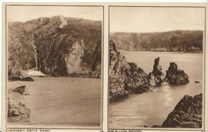 Channel Islands Postcard - Guernsey - Petit Port and Dog & Lion Rocks   ZZ1141