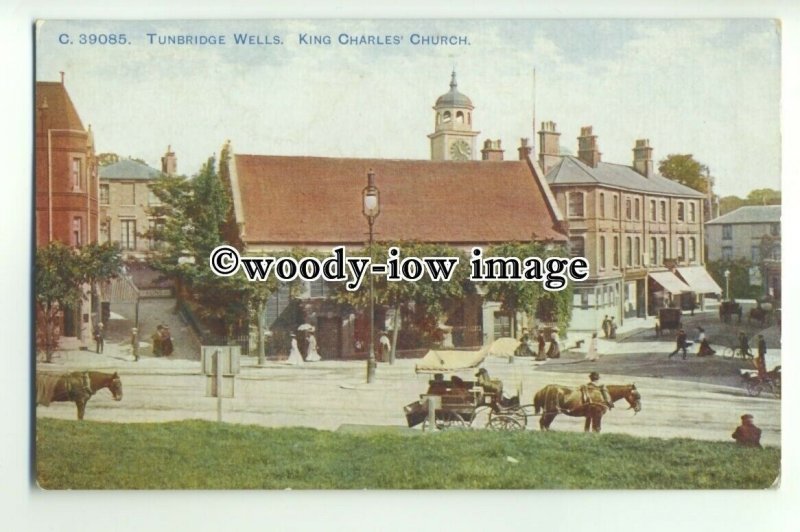 tp9573 - Kent - Early View of  King Charles' Church, Tunbridge Wells - postcard