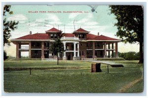 Bloomington Illinois Postcard Miller Park Pavillion Field c1908 Vintage Antique