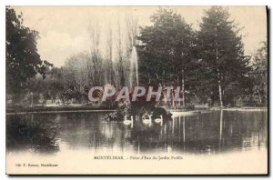Old Postcard Montelimar room of water of the public garden