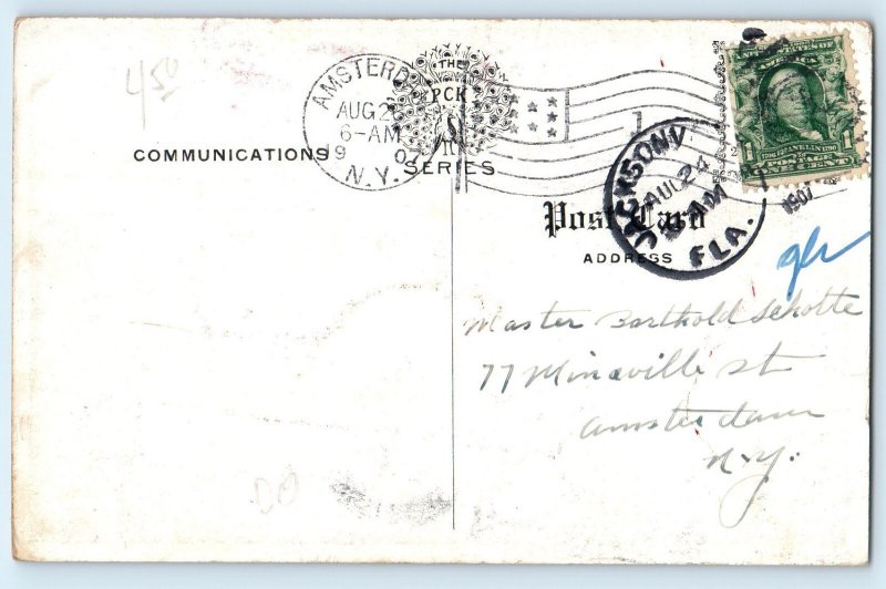 1907 Jacksonville Florida Vintage Postcard Dixieland Park Building Aerial View