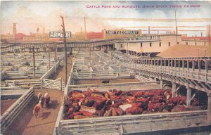 Lot187 cattle pens runways union stock yards chicago usa swift company Illinois